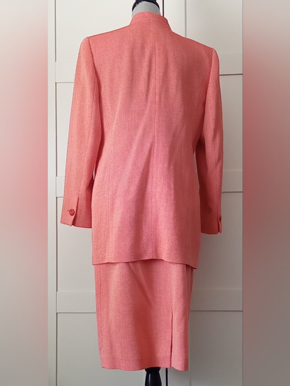 Womens Pink Textured Button-Front Jacket - Picture 2 of 5